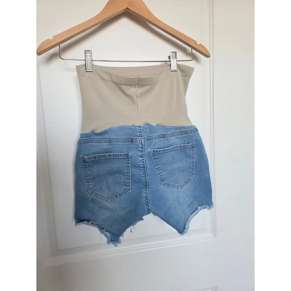 Haute Mama Denim Maternity Shorts